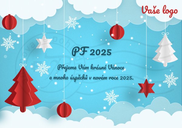 Vánoční motiv- novoročenka, vánoční přání, PF 2023